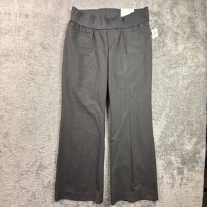 GAP Maternity Bootcut Pants 14R Gray Demi Panel 2-Way Stretch NWT Pull On
